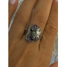Vintage 925 Sterling Silver Amethyst Ring Adjustable