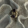 Vintage 925 Sterling Silver Amethyst Ring Adjustable