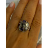 Vintage 925 Sterling Silver Amethyst Ring Adjustable