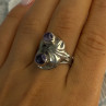 Vintage 925 Sterling Silver Amethyst Ring Adjustable