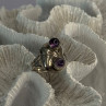 Vintage 925 Sterling Silver Amethyst Ring Adjustable