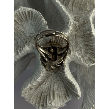 Vintage 925 Sterling Silver Amethyst Ring Adjustable