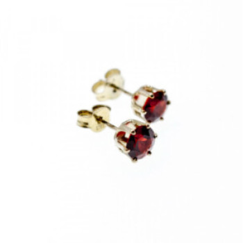 925 Sterling Silver Garnet Earrings