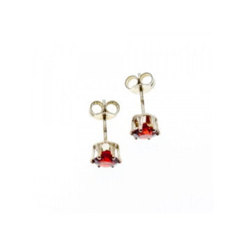 925 Sterling Silver Garnet Earrings