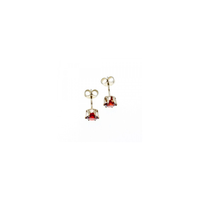 925 Sterling Silver Garnet Earrings