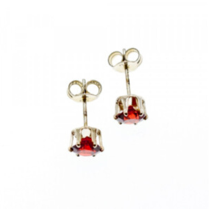 925 Sterling Silver Garnet Earrings