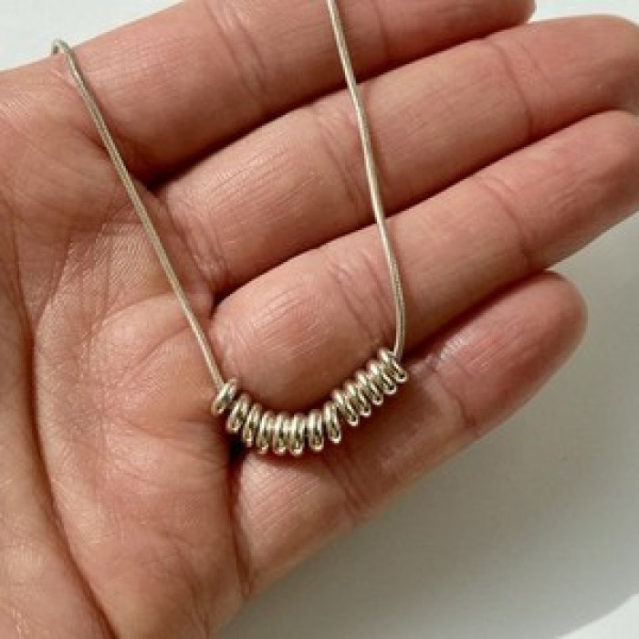 925 Sterling Silver Necklace Italy