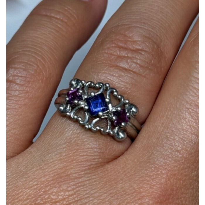 925 Sterling Silver Spinel Ring Size 6