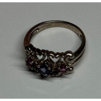 925 Sterling Silver Spinel Ring Size 6