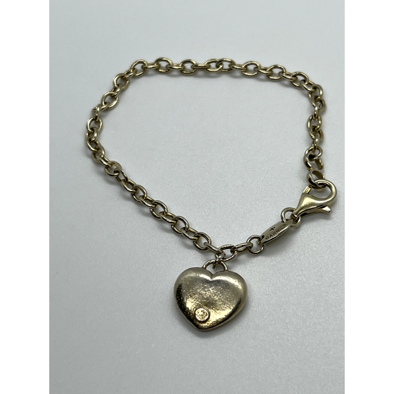 925 Sterling Silver Charles Garnier Heart Bracelet