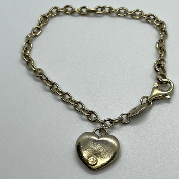 925 Sterling Silver Charles Garnier Heart Bracelet