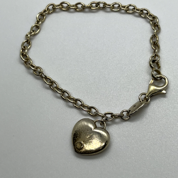 925 Sterling Silver Charles Garnier Heart Bracelet