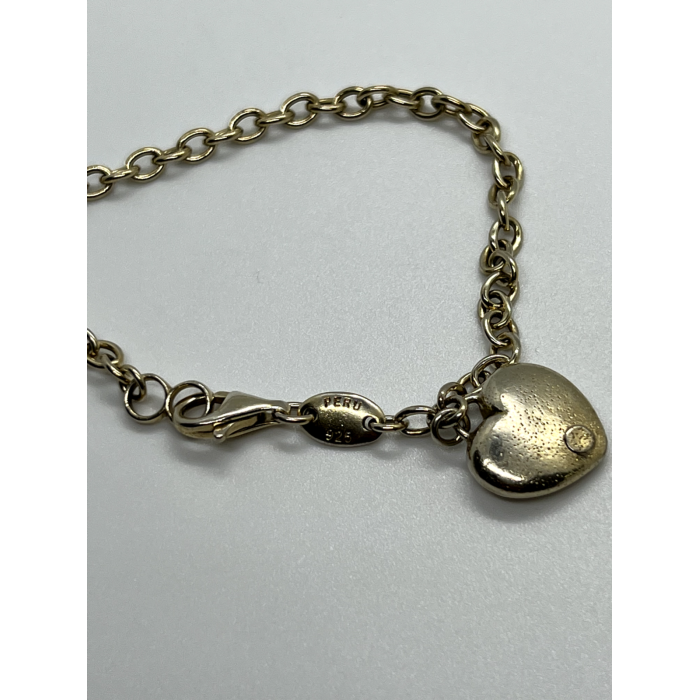 925 Sterling Silver Charles Garnier Heart Bracelet