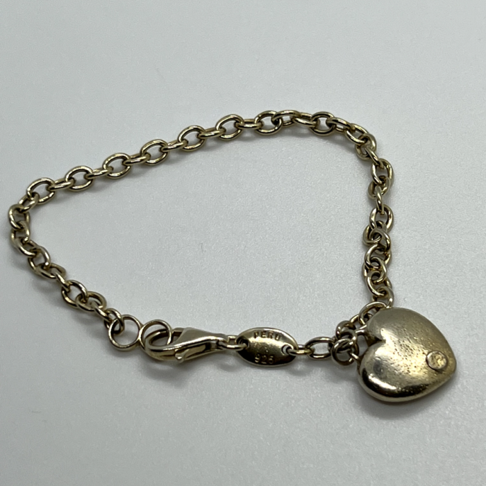 925 Sterling Silver Charles Garnier Heart Bracelet