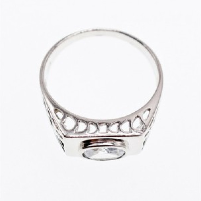 925 Sterling Silver CZ Men'S Ring Size 15.25