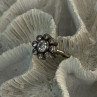 925 Sterling Silver CZ Flower Ring Size 9