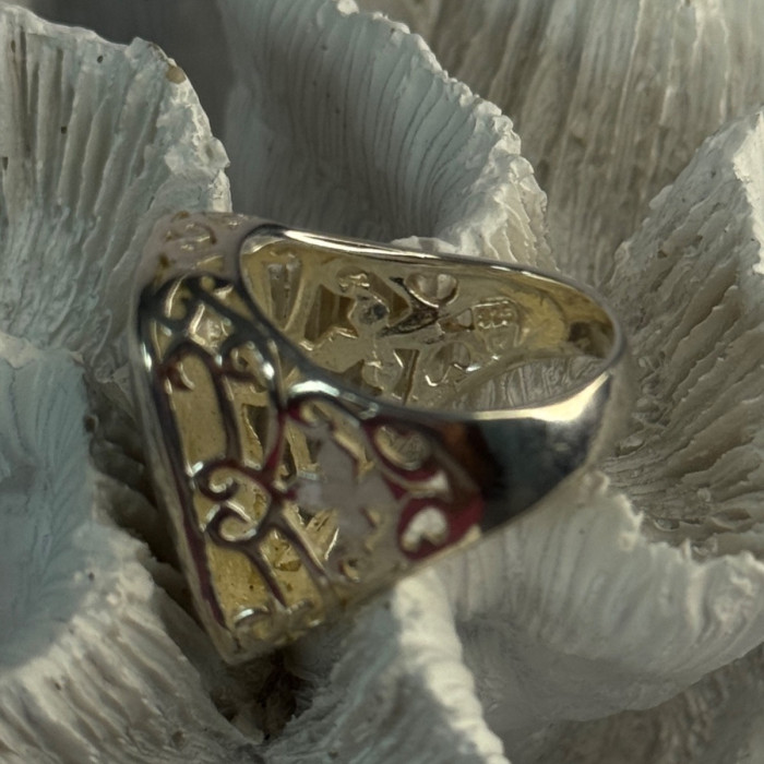 Vintage Filigree 925 Sterling Silver Ring Size 8