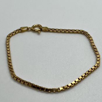 925 Sterling Silver Gold Plated Bracelet Italy