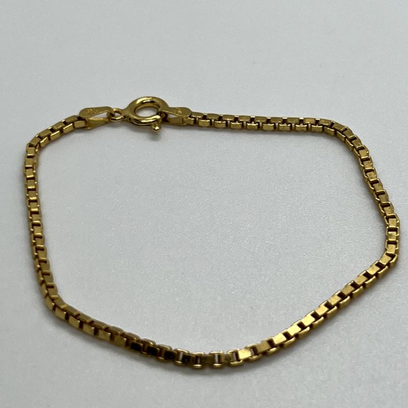 925 Sterling Silver Gold Plated Bracelet Italy