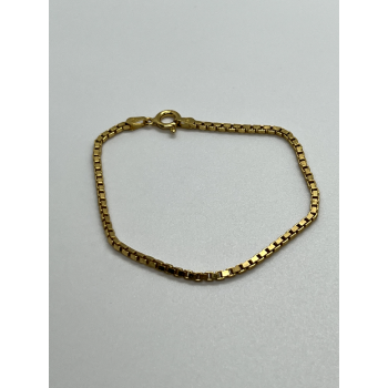 925 Sterling Silver Gold Plated Bracelet Italy