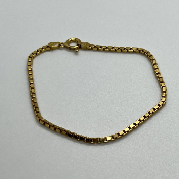 925 Sterling Silver Gold Plated Bracelet Italy