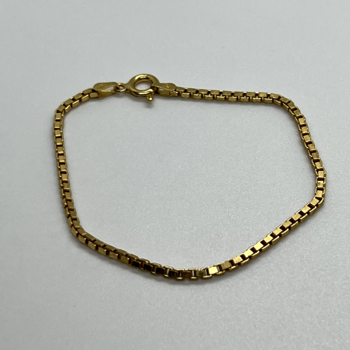 925 Sterling Silver Gold Plated Bracelet Italy