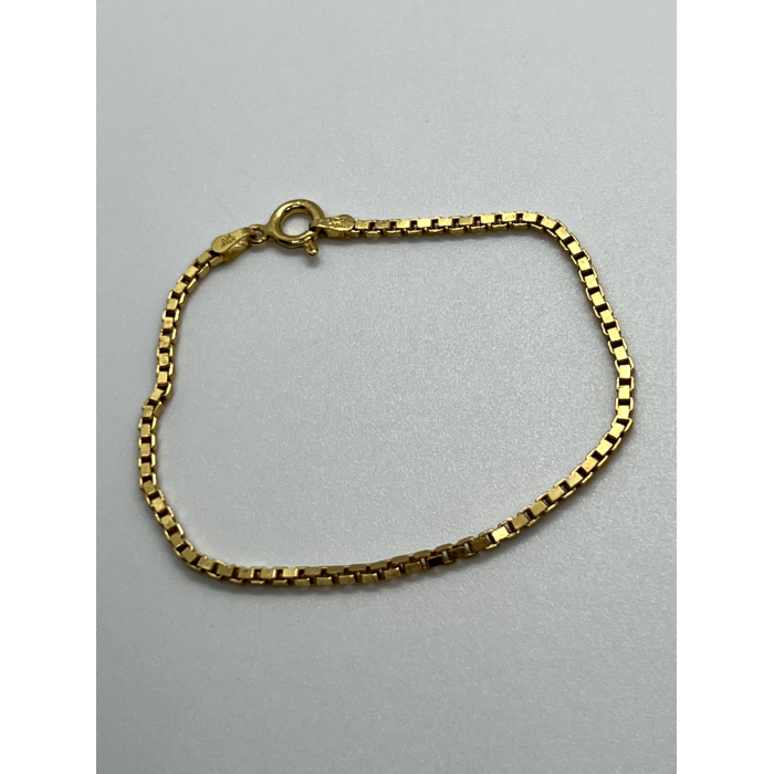 925 Sterling Silver Gold Plated Bracelet Italy