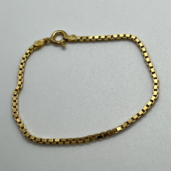 925 Sterling Silver Gold Plated Bracelet Italy