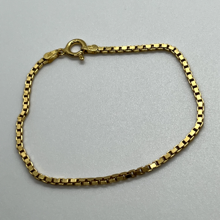 925 Sterling Silver Gold Plated Bracelet Italy