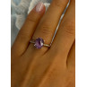 925 Sterling Silver Amethyst Ring Size 6.5