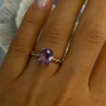 925 Sterling Silver Amethyst Ring Size 6.5