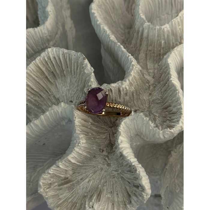925 Sterling Silver Amethyst Ring Size 6.5