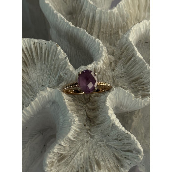 925 Sterling Silver Amethyst Ring Size 6.5