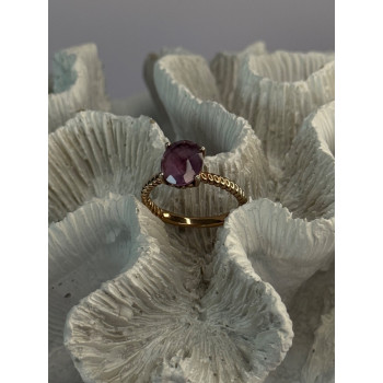 925 Sterling Silver Amethyst Ring Size 6.5