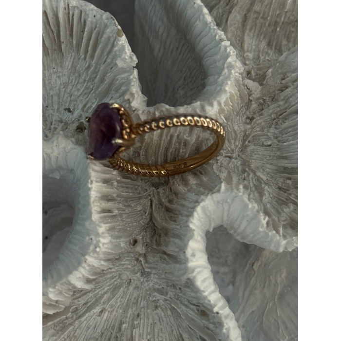925 Sterling Silver Amethyst Ring Size 6.5