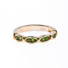 925 Sterling Silver Emeralds Ring Size 7