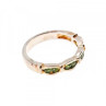 925 Sterling Silver Emeralds Ring Size 7