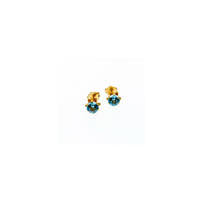 14K YELLOW GOLD TOPAZ EARRINGS