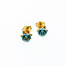 14K Yellow Gold Topaz Earrings