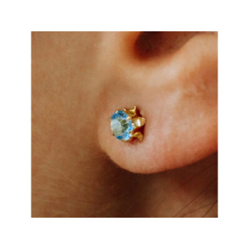 14K YELLOW GOLD TOPAZ EARRINGS