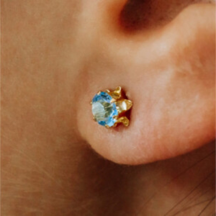 14K Yellow Gold Topaz Earrings