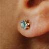 14K Yellow Gold Topaz Earrings