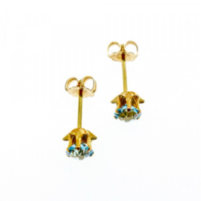 14K Yellow Gold Topaz Earrings
