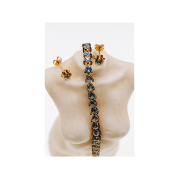 14K YELLOW GOLD TOPAZ EARRINGS