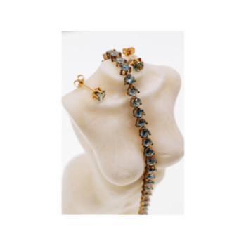 14K YELLOW GOLD TOPAZ EARRINGS