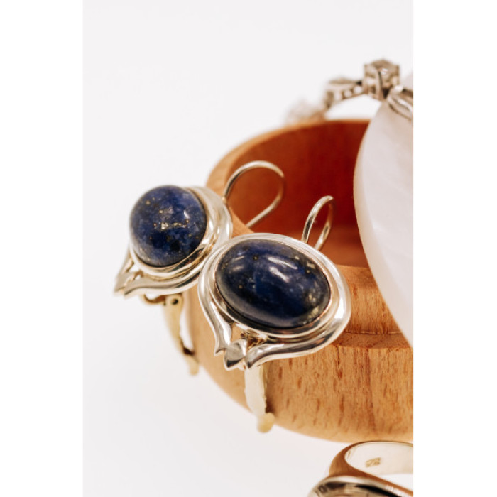 925 Sterling Silver Sodalite Earrings