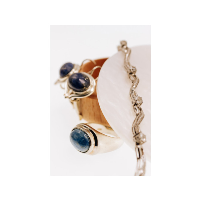 925 Sterling Silver Sodalite Earrings