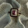 Seta 925 Sterling Silver Gold Plated Spinel Ring Size 10