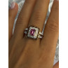 Seta 925 Sterling Silver Gold Plated Spinel Ring Size 10