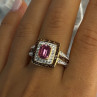 Seta 925 Sterling Silver Gold Plated Spinel Ring Size 10
